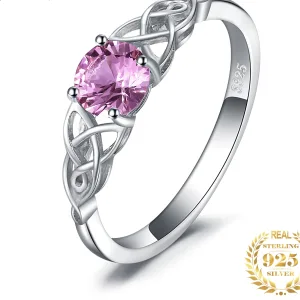 Bague Argent S925, Saphir Rose