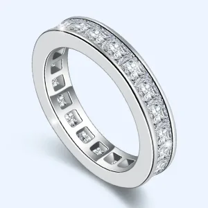 Bague Argent S925, Moissanite Naturelle