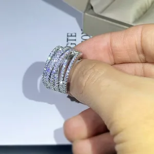 Bague Or Blanc 18K, Pierre De Diamant