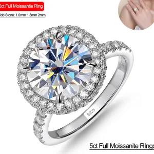 Bague De Mariage Argent S925, Moissanite