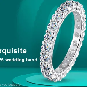 Bague Argent S925 Plaqué Or Blanc 18K