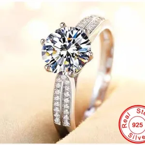 Bague Argent 925 Ou Or Blanc 18K