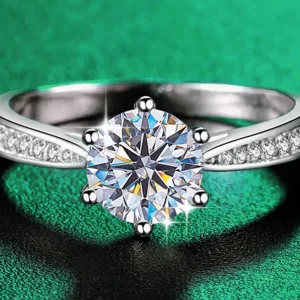 Bague Argent S925, Moissanite 3K