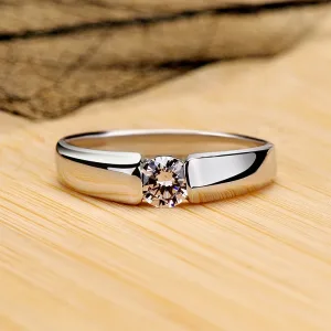 Bague Argent Tibétain Plaqué Or Blanc 18K