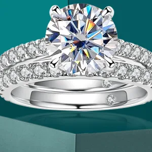 Bagues Argent S925, Diamant Moissanite