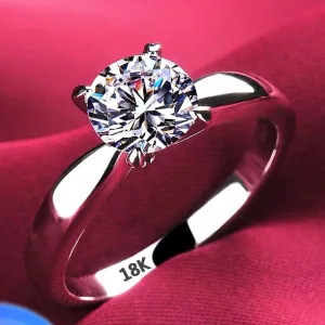 Bague Or Blanc 18K Et Argent S925
