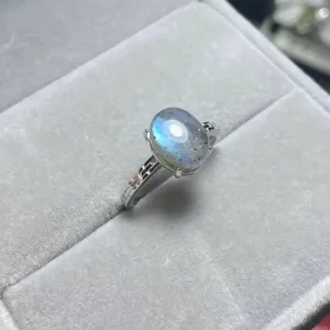 Bague Réglable Argent S925, Labradorite