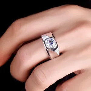 Bague Ouverte Or Blanc 14K Homme