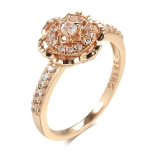 Bague En Or Rose 585rg Pour Femme