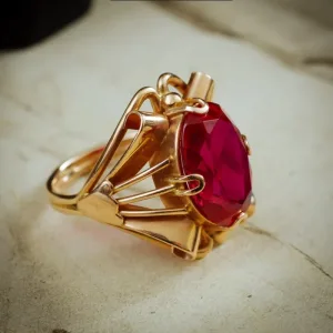 Bague Or 18K, Rubis