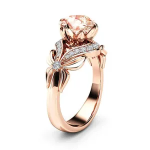 Bague En Or Rose 18 K Pour Femme