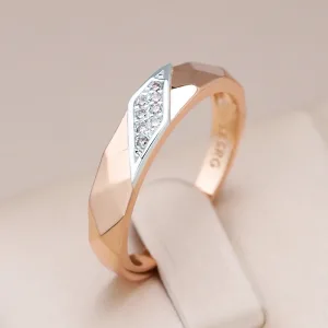 Bague En Or Rose 585rg Pour Femme