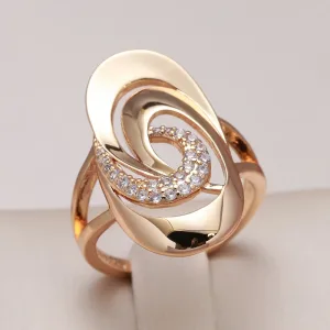 Bagues Or Rose 585rg, Zircon Naturel, Femme