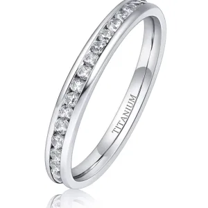 Bague D'éternité En Titane, Zircone
