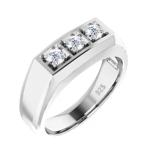 Bague Argent S925, Moissanite Unisexe
