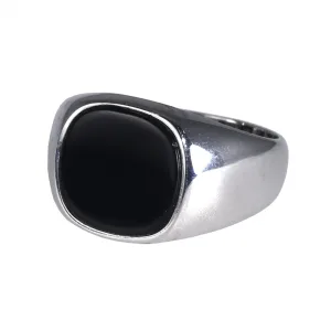 Bague En Argent S925 Avec Pierre D'onyx Naturelle Pour Homme
