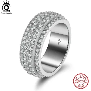 Bague Rotative En Argent S925 Pour Femme