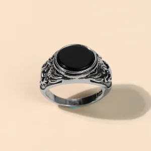Bague Gothique En Pierre Naturelle Unisexe