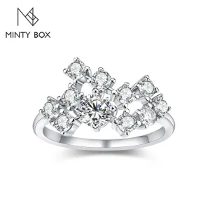 Bague Argent S925 Massif Plaqué Or Femme
