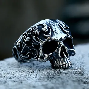 Bague Gothique Crâne Sculptée Unisexe